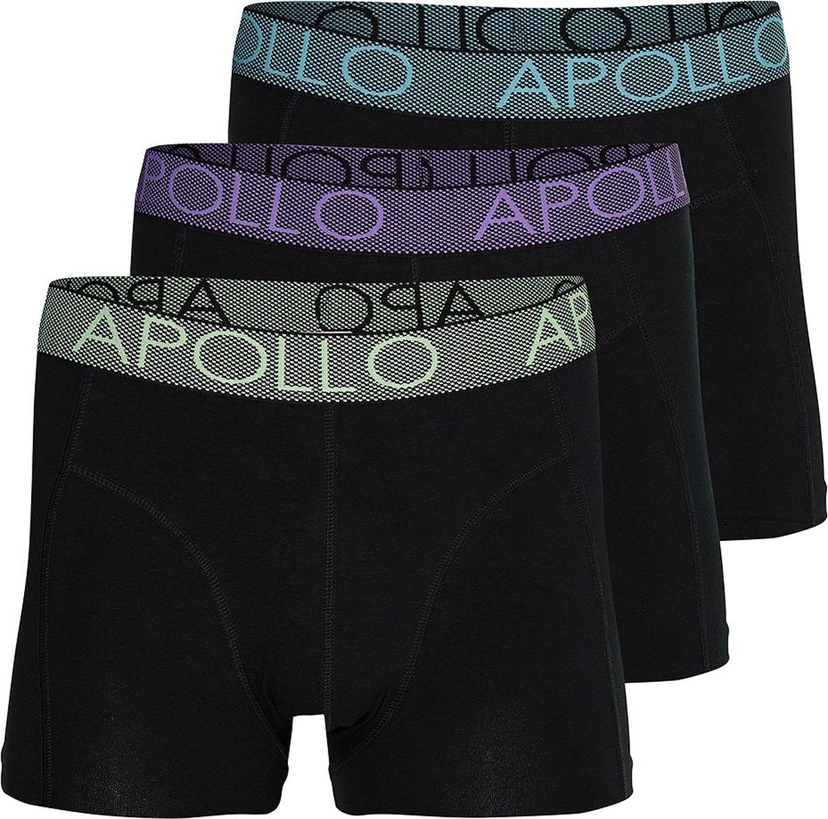 Apollo - Boxershort heren - Zwart - Maat XL - Heren boxershort - Boxershort multipack - Heren boxershort pack - Ondergoed Heren - Boxershort jongens