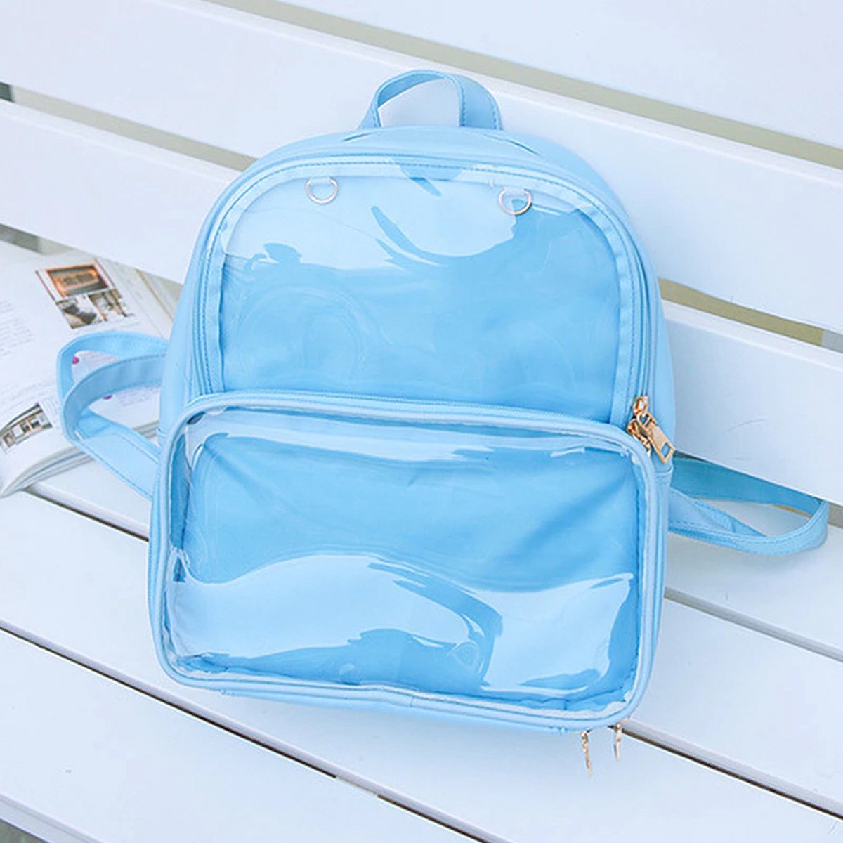 Ita bag | Ita tas blauw | kawaii tas | doorzichtige rugzak | kawaii harajuku tas | transparante tas