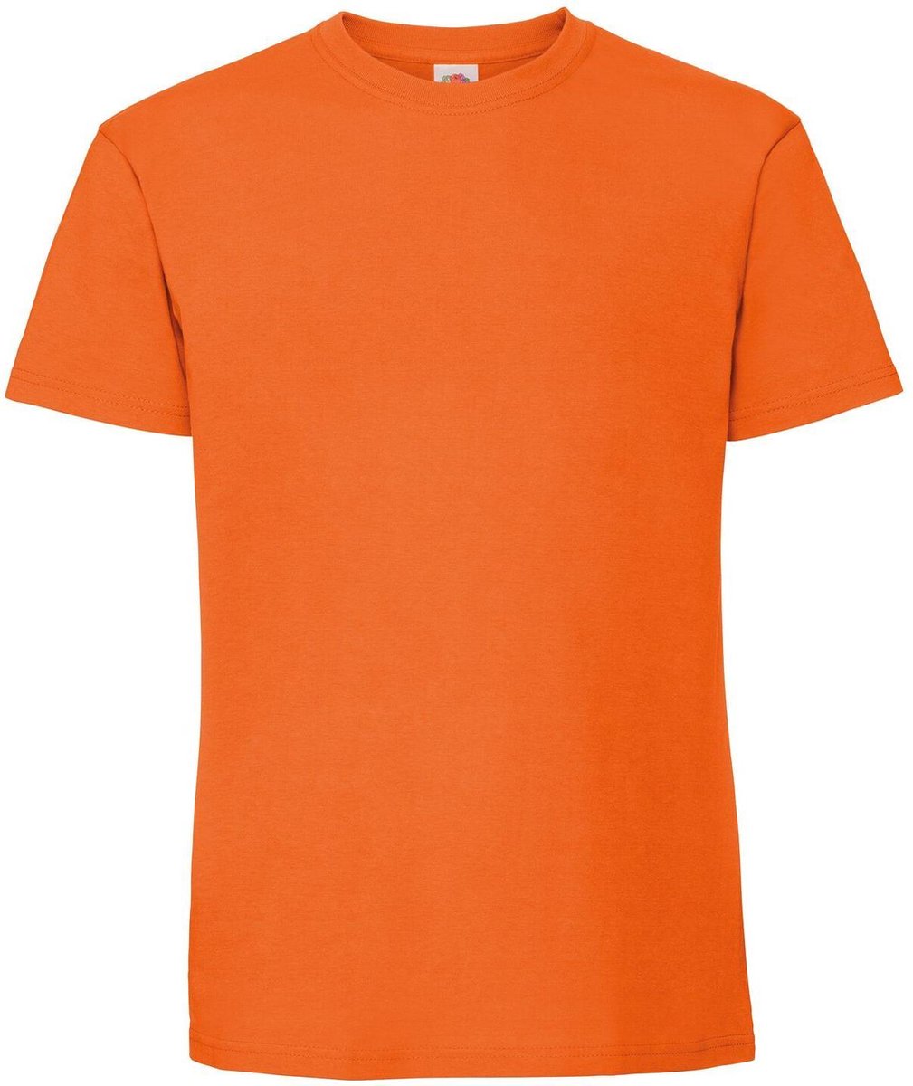 Fruit Of The Loom Mens Ringgesponnen Premium Tshirt (Oranje)