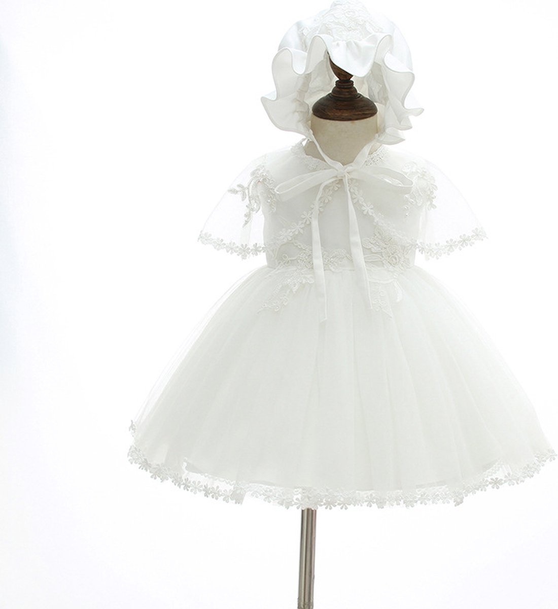 Babymeisje doopjurk prinses feest trouwjurk doop volwassen jurken 3-delige set