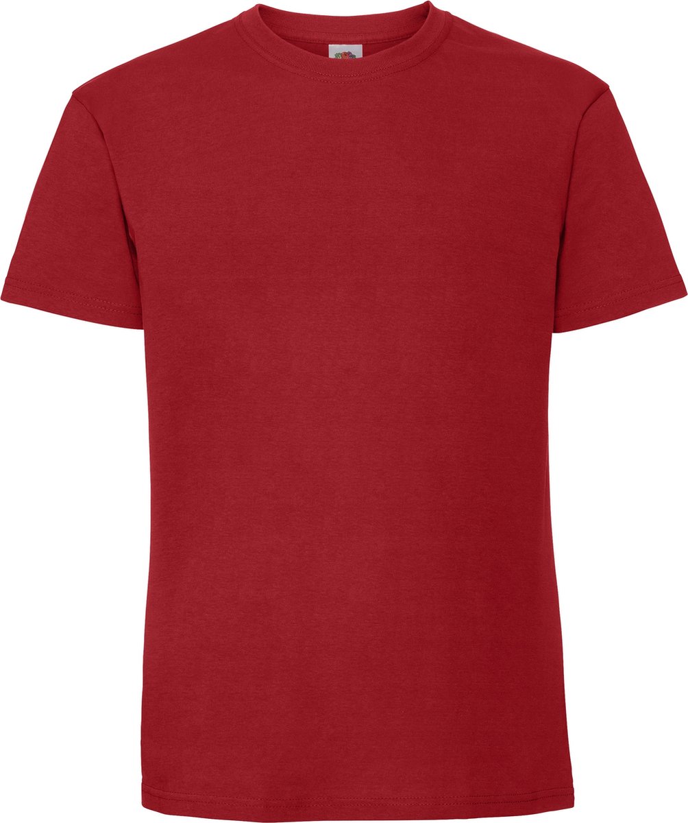 Fruit Of The Loom Mens Ringgesponnen Premium Tshirt (Rood)