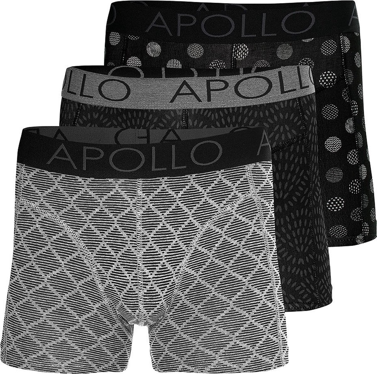 Apollo | Heren boxershort | Boxershort met print | Maat M | Ondergoed heren | Heren boxershort pack | Boxershort multipack | 3-Pack